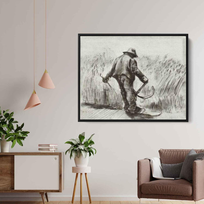 Peasant with Sickle, Seen from the Back by Vincent van Gogh - Canvas Artwork