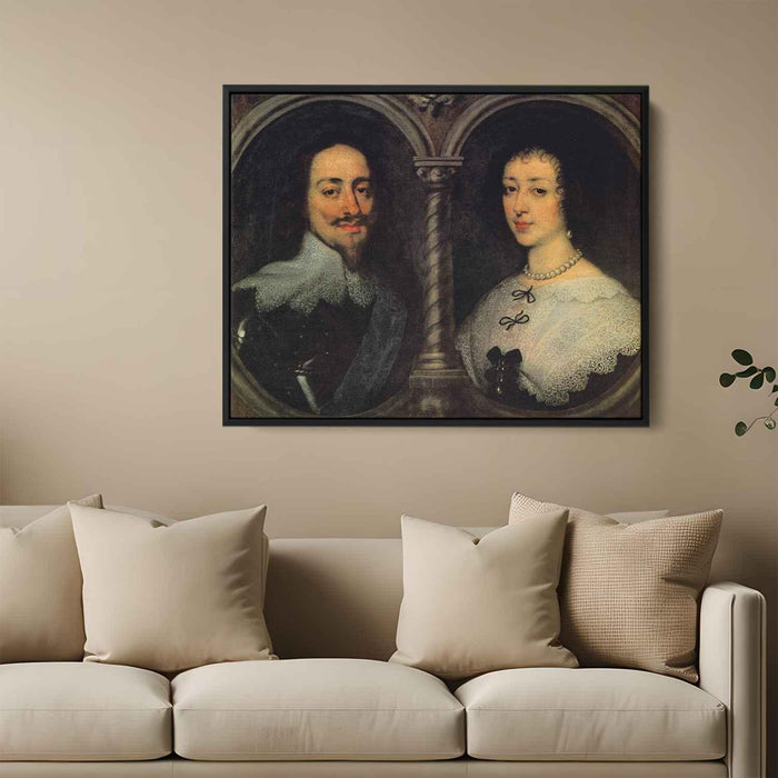 Charles I of England and Henrietta of France (1632) by Anthony van Dyck - Canvas Artwork