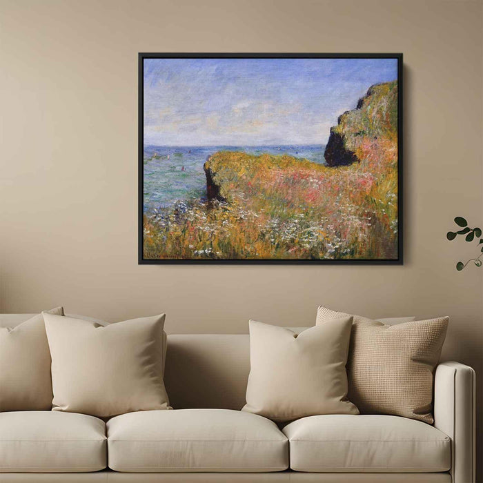 Edge of the Cliff, Pourville by Claude Monet - Canvas Artwork