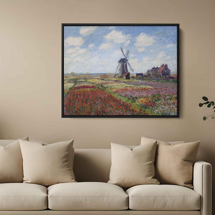 Fields of Tulip With The Rijnsburg Windmill (1886) by Claude Monet - Canvas Artwork