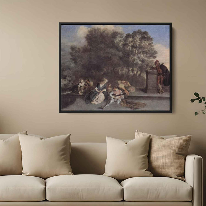 Italian Recreation (1715) by Antoine Watteau - Canvas Artwork