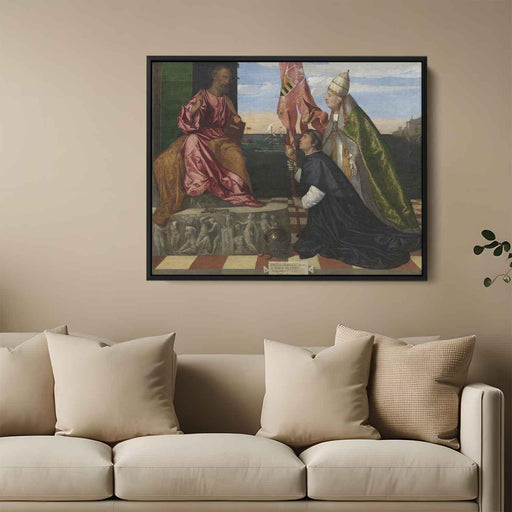 Pope Alexander IV Presenting Jacopo Pesaro to St Peter (1503) by Titian - Canvas Artwork