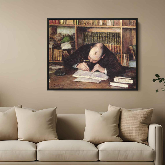 Portrait of a Man Writing in His Study (1885) by Gustave Caillebotte - Canvas Artwork