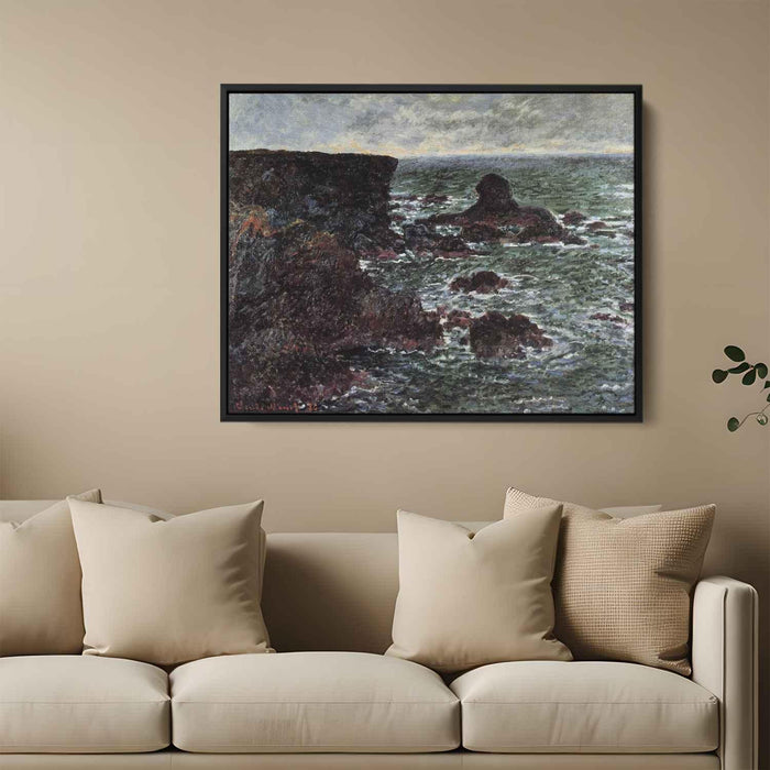 Rocky Coast and the Lion Rock, Belle-Ile by Claude Monet - Canvas Artwork