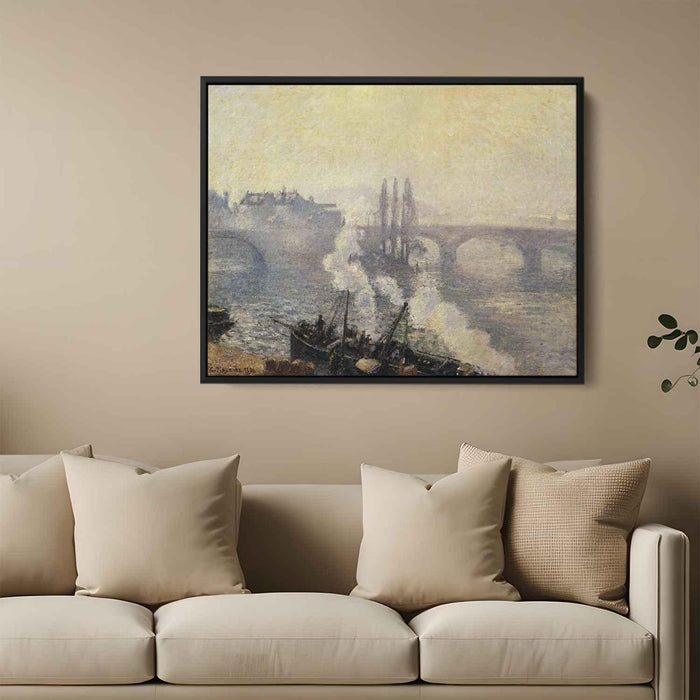 The Pont Corneille, Rouen, Morning Mist by Camille Pissarro - Canvas Artwork