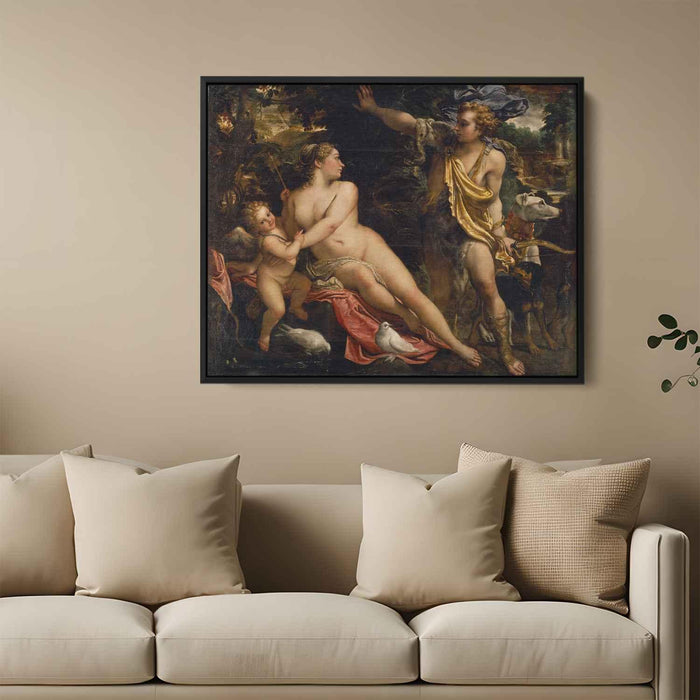 Venus, Adonis, and Cupid by Annibale Carracci - Canvas Artwork