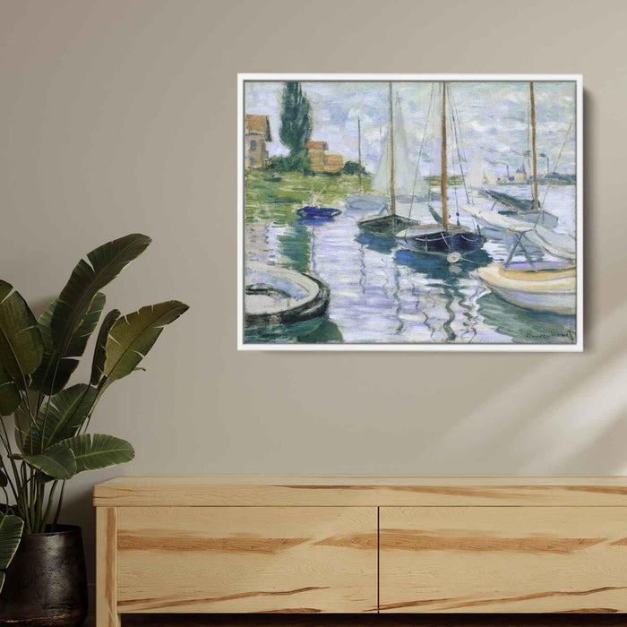 Boats at rest, at Petit-Gennevilliers by Claude Monet - Canvas Artwork