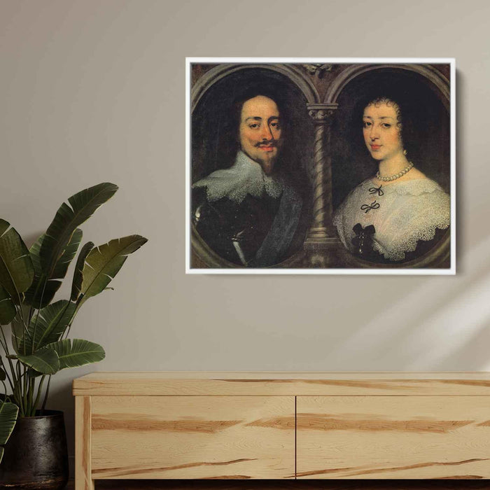 Charles I of England and Henrietta of France (1632) by Anthony van Dyck - Canvas Artwork