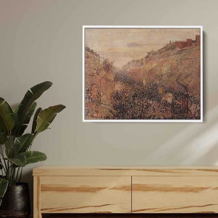 Mardi Gras, Sunset, Boulevard Montmartre by Camille Pissarro - Canvas Artwork