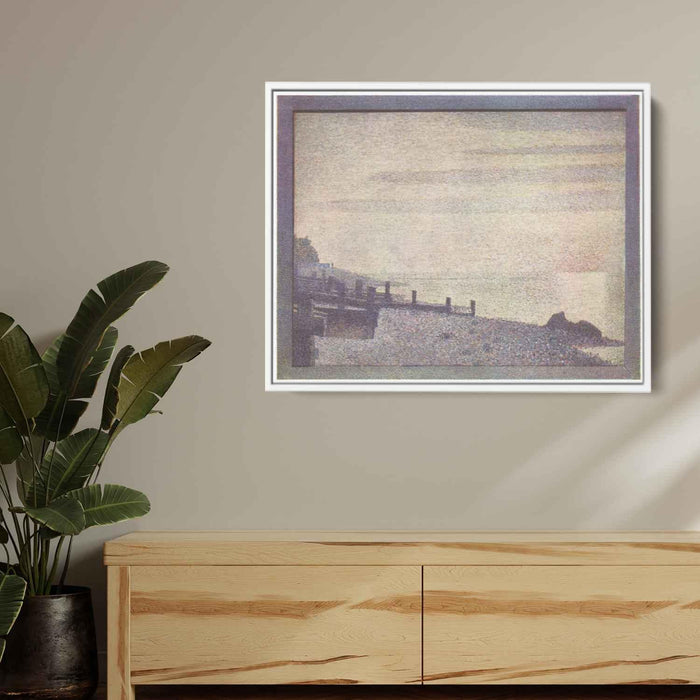 Mouth of the Seine at Honfleur, evening by Georges Seurat - Canvas Artwork