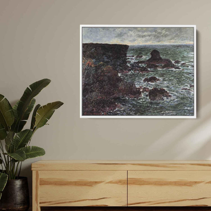 Rocky Coast and the Lion Rock, Belle-Ile by Claude Monet - Canvas Artwork