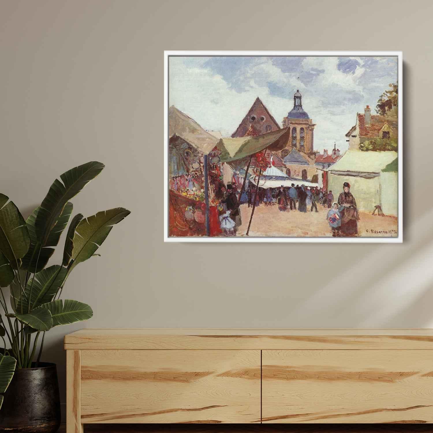 September Fete, Pontoise by Camille Pissarro - Canvas Artwork — Kanvah