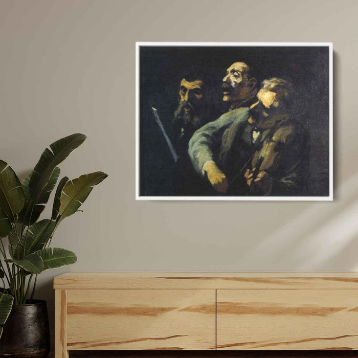 Singers in Front of a Desk by Honore Daumier - Canvas Artwork