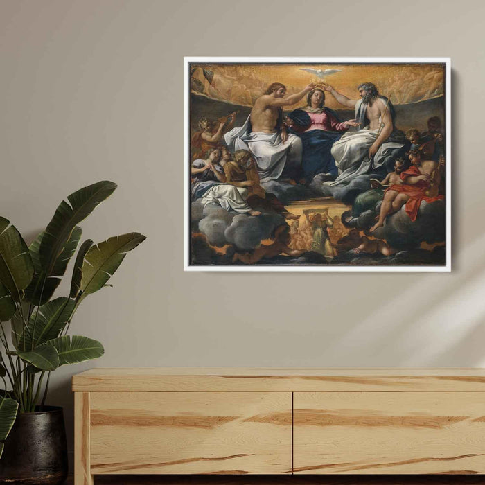 The coronation of the Virgin by Annibale Carracci - Canvas Artwork