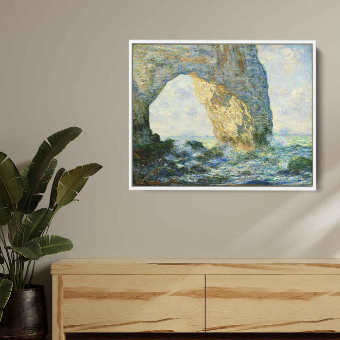 The Manneport, Rock Arch West of Etretat by Claude Monet - Canvas Artwork