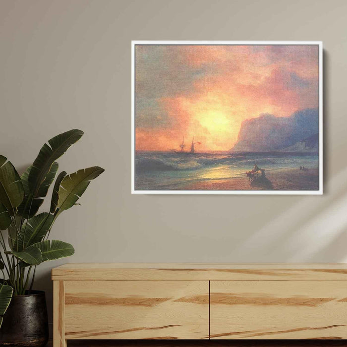 The sunset on sea (1866) by Ivan Aivazovsky - Canvas Artwork