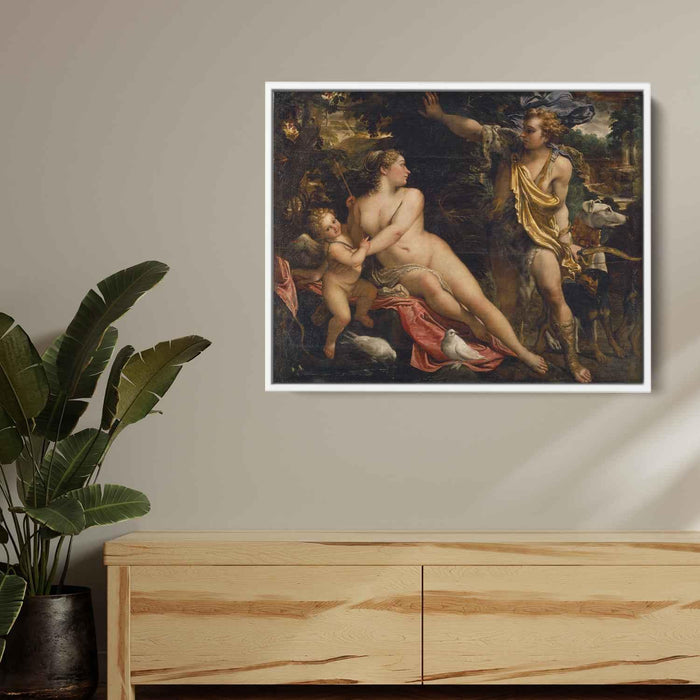 Venus, Adonis, and Cupid by Annibale Carracci - Canvas Artwork