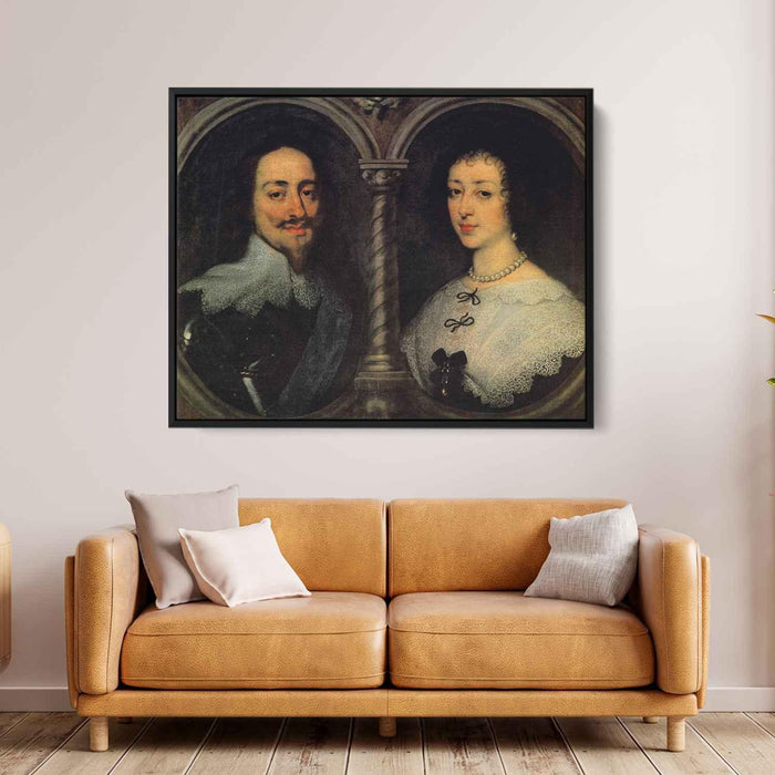 Charles I of England and Henrietta of France (1632) by Anthony van Dyck - Canvas Artwork