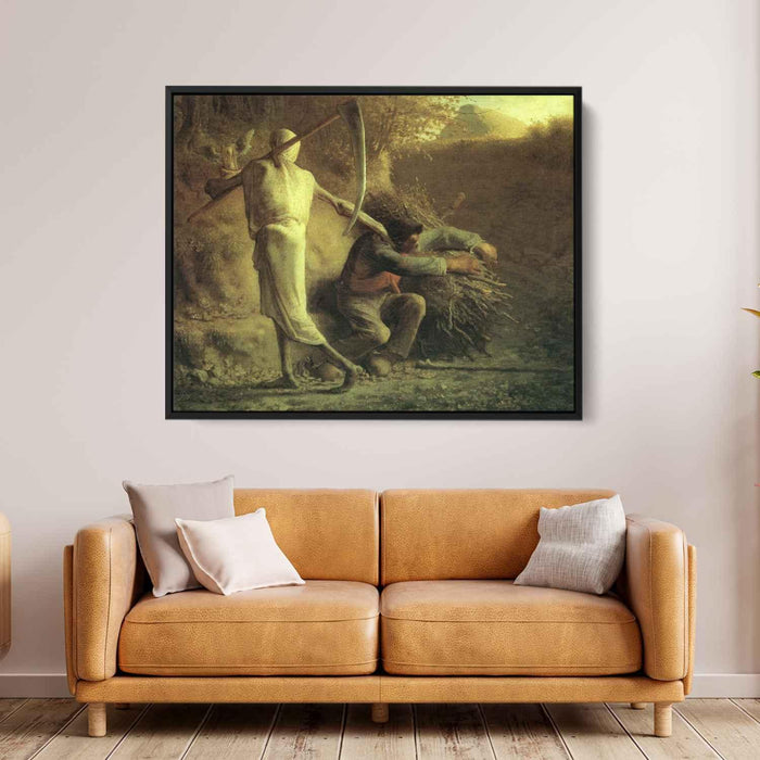 Death and the woodcutter (1859) by Jean-Francois Millet - Canvas Artwork