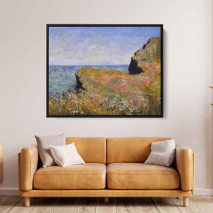 Edge of the Cliff, Pourville by Claude Monet - Canvas Artwork