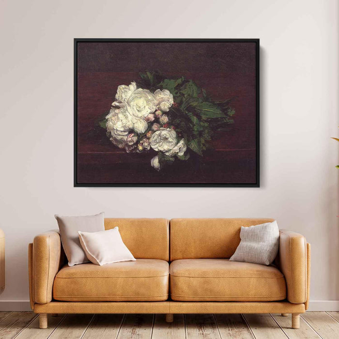 Flowers, White Roses by Henri Fantin-Latour - Canvas Artwork