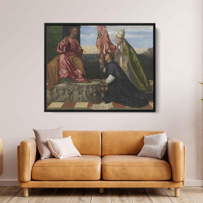 Pope Alexander IV Presenting Jacopo Pesaro to St Peter (1503) by Titian - Canvas Artwork