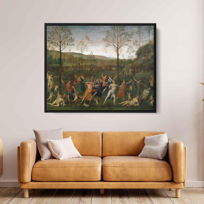 Combat of Love and Chastity (1505) by Pietro Perugino - Canvas Artwork