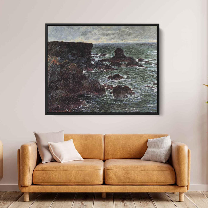 Rocky Coast and the Lion Rock, Belle-Ile by Claude Monet - Canvas Artwork