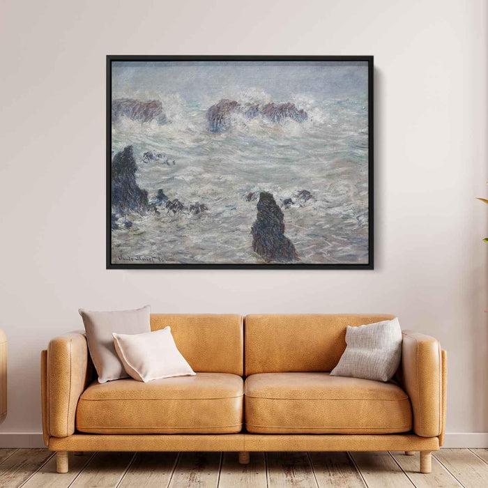 Storm, off the Coast of Belle-Ile by Claude Monet - Canvas Artwork