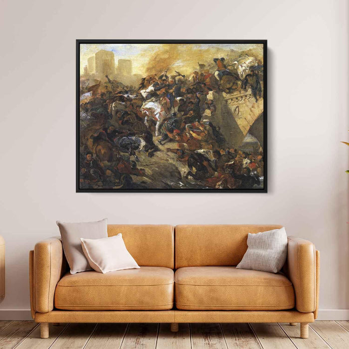 The Battle of Taillebourg - draft (1835) by Eugene Delacroix - Canvas Artwork