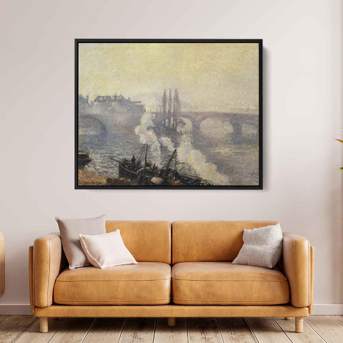 The Pont Corneille, Rouen, Morning Mist by Camille Pissarro - Canvas Artwork