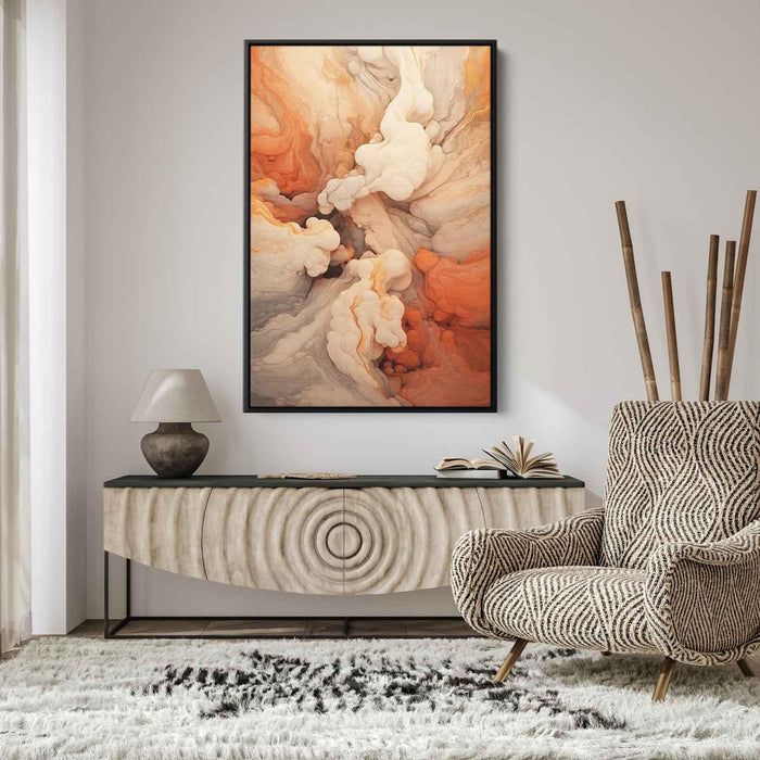 Brick and Butter Abstract Swirls Print - Canvas Art Print by Kanvah