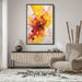 Cherry and Lemon Abstract Swirls Print - Canvas Art Print by Kanvah