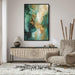 Green and Bronze Abstract Swirls Print - Canvas Art Print by Kanvah