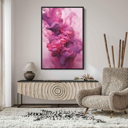 Magenta and Diamond Abstract Swirls Print - Canvas Art Print by Kanvah