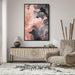 Salmon and Onyx Abstract Swirls Print - Canvas Art Print by Kanvah