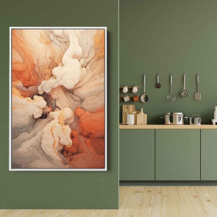 Brick and Butter Abstract Swirls Print - Canvas Art Print by Kanvah