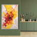 Cherry and Lemon Abstract Swirls Print - Canvas Art Print by Kanvah