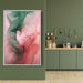 Pink and Emerald Abstract Swirls Print - Canvas Art Print by Kanvah