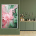 Pink and Emerald Abstract Swirls Print - Canvas Art Print by Kanvah