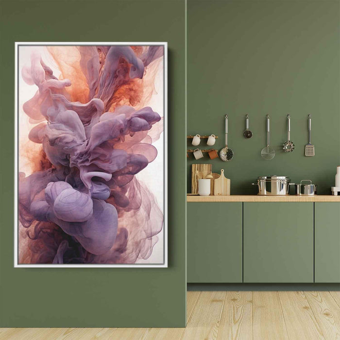 Purple and Copper Abstract Swirls Print - Canvas Art Print by Kanvah