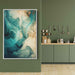 Teal and Mahogany Abstract Swirls Print - Canvas Art Print by Kanvah