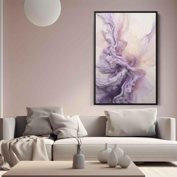 Lavender and Ivory Abstract Swirls Print - Canvas Art Print by Kanvah