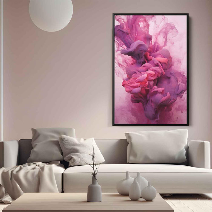 Magenta and Diamond Abstract Swirls Print - Canvas Art Print by Kanvah