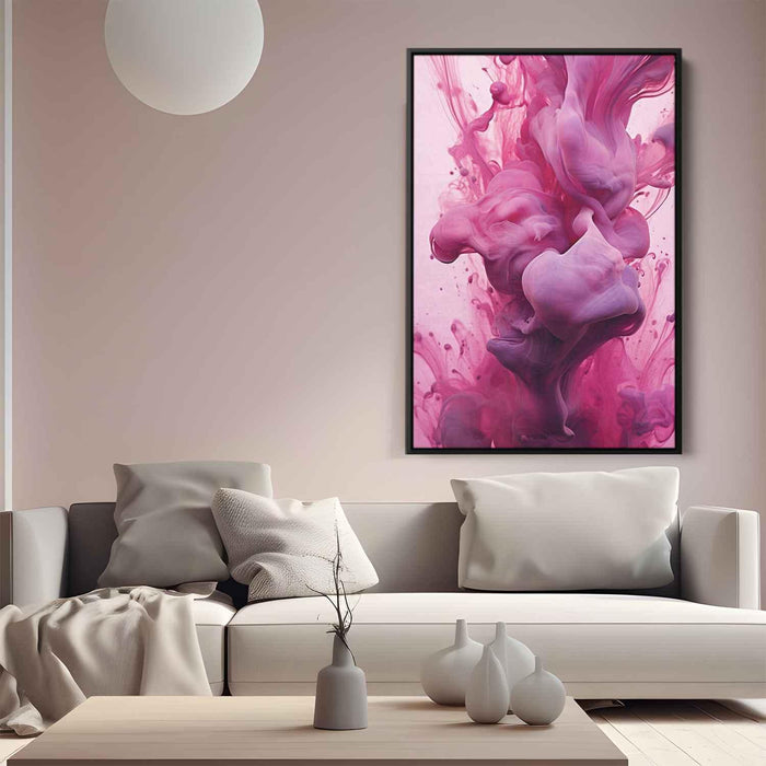 Magenta and Diamond Abstract Swirls Print - Canvas Art Print by Kanvah