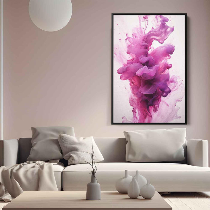 Magenta and Diamond Abstract Swirls Print - Canvas Art Print by Kanvah