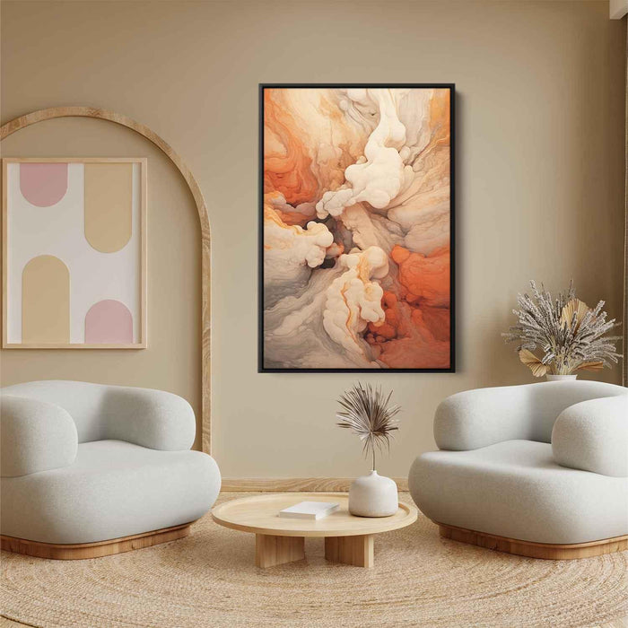 Brick and Butter Abstract Swirls Print - Canvas Art Print by Kanvah