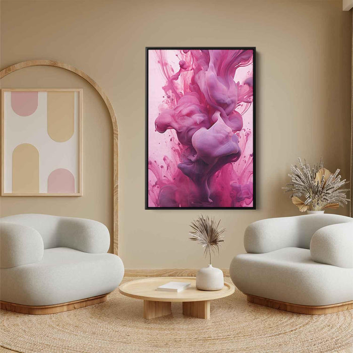 Magenta and Diamond Abstract Swirls Print - Canvas Art Print by Kanvah