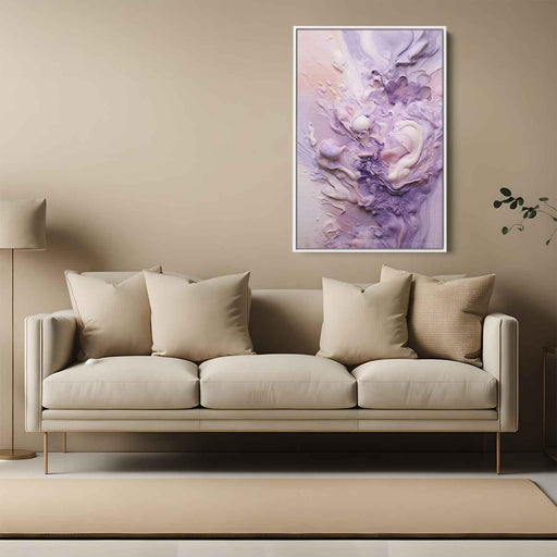 Lavender and Ivory Abstract Swirls Print - Canvas Art Print by Kanvah