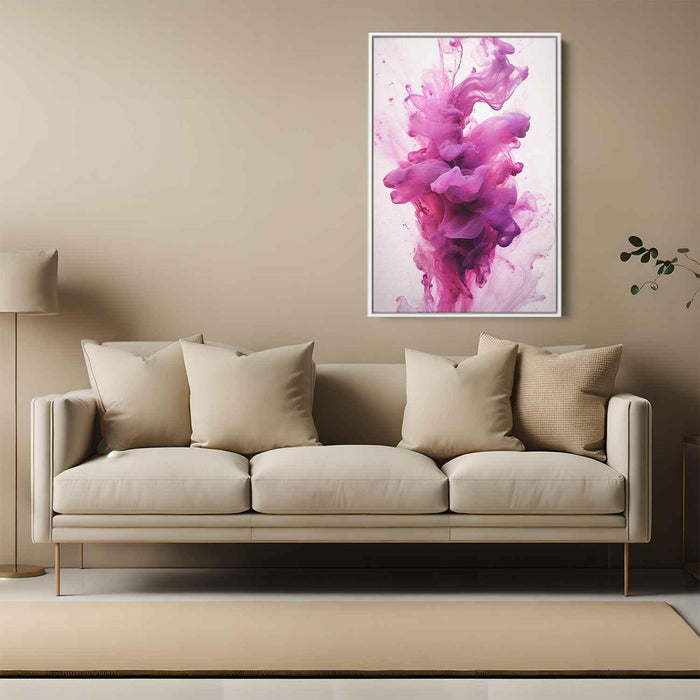 Magenta and Diamond Abstract Swirls Print - Canvas Art Print by Kanvah